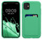 kwmobile Case Compatible with Apple iPhone 11 Case - TPU Phone Cover with Credit Card Holder - Lime Green