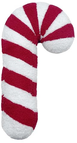 Zuckerstangen Kissen Weihnachten Plüsch Lebkuchen Kissen 17 Zoll Weihnachts Plüschtiere Partyzubehör Wurfkissen Plüschtiere Zuckerstangen Wurfk Weihnachtsdekorationen für Kindergeschenke (A1)