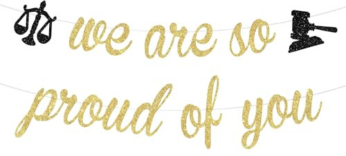 Sursurprise 2024 Anwälte Abschlussfeier Dekorationen We Are So Proud Of You Banner, Congrats Lawyer Class of 2024 Law School Grade Party Supplies