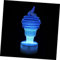 HOMSFOU 1 Satz Eis 3D-Lichter Nachtlicht in Eisform Farbwechselndes Nachtlicht schlafzimmerlampe Schreibtischlampe Lampe für Schlafzimmer 3D-Eiscreme-Illusionslicht Nachttischlampe bunt