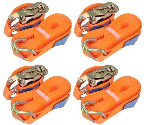 GEPCO 6m Spanngurte 2000kg mit Ratsche und Haken zweiteilig 2 teilig TÜV GS Ratschengurte Zurrgurte 35mm 4