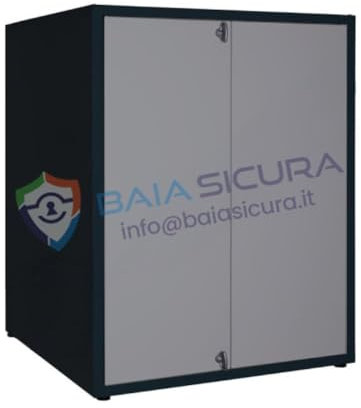 BAIA SICURA Coprilavatrice Copriasciugatrice in Lamiera Zincata e Preverniciata Antiruggine Per Esterno (Struttura Grigio Antracite Porta Grigio Inox, 95 H x 70 L x 70 P Cm)