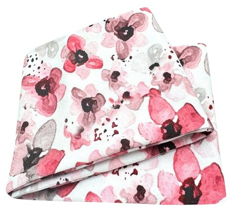 Wollhuhn ÖKO Kinder/Jungen/Mädchen Cooles Elastisches Stirnband/Haarband Bequem Zweilagig Jersey Viele Motive (Blumen Rosé)