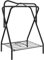 vidaXL Sattelständer, Sattelhalter Klappbar mit Ablage, Pferdesattel Halter für Sattelraum Scheune Stall, Trensenhalter, Schwarz Eisen