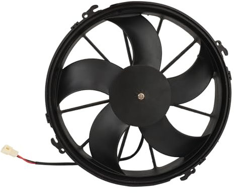 Air Conditioner Electric Fan, High Precision Slim AC Condenser Radiator Fan Advanced Technology 5 Blades 24V for Cars Trucks with Air Volume 3200r/min