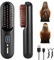 Nuision Cordless Hair Straightener Brush, Portable Hair Straightener Brush for Women,Hair Straightening Brush for Travel,Fast Heating,11 Temperature Settings,USB Rechargeable Negative Ion Comb (Black)