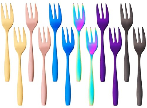 Kuchengabeln 12 Stück - Kleine Gabeln für Dessert & Kuchen - Hochwertige Edelstahl Kuchengabeln - Ideal für Dinnerpartys & Familienfeiern - Robustes Besteck Set von Marke 1