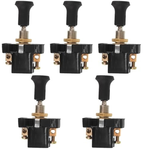 NIYANGLE Interrupteur À Tirette De Phare 12V Universel Remplacement De L’Interrupteur Des Phares En Métal Type Traction Pour Camion Installation Facile 5 Pièces