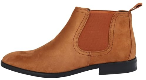 TruClothing Men's Boots Slip On Suede Leather Lined Chelsea Ankle Shoes - Tan 12 UK