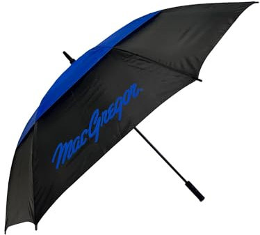 MacGregor Golfschirm mit Doppeldach, 162,6 cm, Schwarz, schwarz/blau, Klassisch