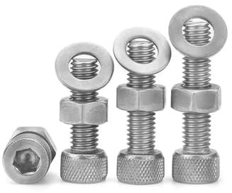 Verschiedene Schrauben, Bolzen und Muttern, 5er-Set, TA2-Innensechskantschrauben aus reinem Titan, Bolzenschrauben, Muttern, flache Unterlegscheiben, M3, M4, M5, M6, M8(M4)