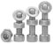 Verschiedene Schrauben, Bolzen und Muttern, 5er-Set, TA2-Innensechskantschrauben aus reinem Titan, Bolzenschrauben, Muttern, flache Unterlegscheiben, M3, M4, M5, M6, M8(M4)
