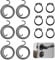 Door Handle Spring Replacement Kit, 6 Pcs 2.5mm Thick 2.5 Turns Black Coating Coil Springs and 6 Pcs 13.8mm Circlips Easy Installation Door Lock Internal Repair Set for Repairing Sagging Door Latch