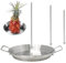 Brochettes en acier inoxydable - Brochettes verticales en acier inoxydable avec 3 pièces accessoires de barbecue, support à viande pour tacos al pâtes, brochettes, Churrasco brésilien