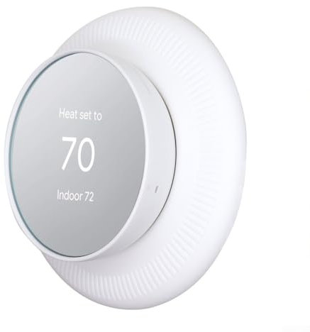 Kit de molduras de cubierta de placa de pared, 125 mm x 125 mm, cubierta protectora de silicona para termostato inteligente Nest Thermostat (blanco)