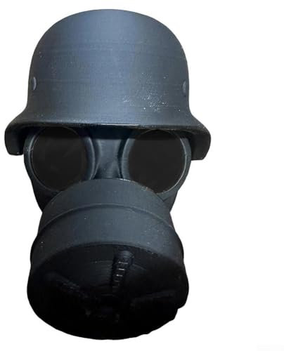 Einzigartige Abdeckung für Anhängerkupplung mit Stahlhelm und Gasmaske, das Fahrzeugzubehör (schwarz)