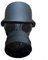 Einzigartige Abdeckung für Anhängerkupplung mit Stahlhelm und Gasmaske, das Fahrzeugzubehör (schwarz)