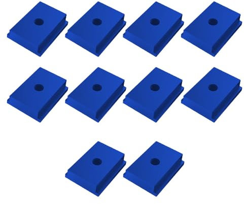 M6 T-Schiene Gleitmuttern, T-nutmuttern Stecknuss T-Nut-Mutter aus Aluminiumlegierung, Holzbearbeitungswerkzeuge (10er Pack, blau)