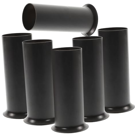 CATIEBYE Cache Fil pour Lustre, Manchons de Bougie en Métal Noir pour 6 Pièces, Installation Facile Lampes à Bougie et Lustres en Cristal