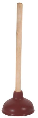 TOYANDONA Heavy Duty Toilet Plunger Wooden Handle Plunger Portable Bathroom Flange for Toilet Drain Unblocking Bathroom for Home Use