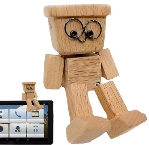 Kustimantu Holzfigur | Mann aus Holz, der den Kopf bewegt, dynamische Dekoration für Schreibtisch, Reisen, Raumdekoration, Auto, Schlafzimmer