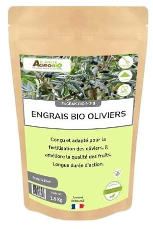 Engrais bio micro granulés 9-3-3 oliviers 1.5 Kg