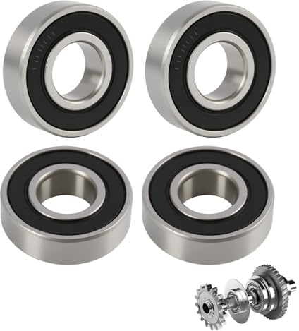 4 Stück Kugellager 6001-2RS für Max G30/G30D E-Scooter, Elektroroller Radkugellager 12 x 28 x 8mm Elektroroller Robustes Radlager (4 x 6001 RS P0)