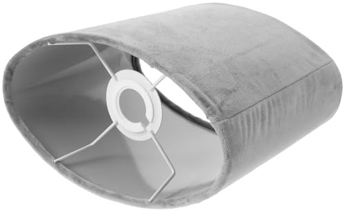 Lampenschirm Ovaler Stoff 1 Stück, E27, für Tischlampe | Wohnzimmer und Schlafzimmer, Streut Licht Sanft, Abnehmbar, Schützt Tisch und Nachttischleuchte