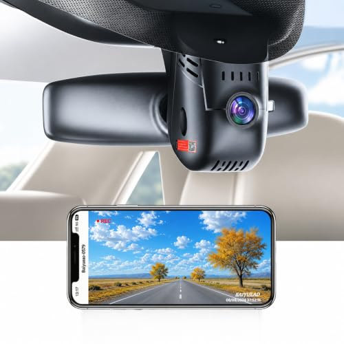 BAIYUEAO 4K Dash Cam per Audi A1 A3 A4 A5 A6 A7 A8 Q2 Q3 Q5 Q7 Q8 RS GT 2019-2026, scheda da 64 GB inclusa, monitor di parcheggio, controllo app WiFi, sensore di gravità
