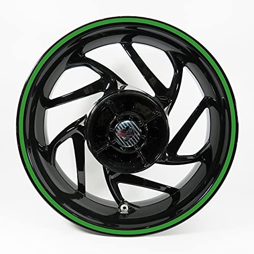 Classic-Style 700800 -Juego de adhesivos para bordes de llantas, diseño de rayas, para 16, 17 y 18 pulgadas (9 mm de ancho), para 2 llantas de motocicleta o 4 llantas de coche, muchos colores