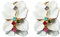Navachi 18 Karat vergoldete mehrfarbige Kristall-Emaille-Blätter Blume Omega-Rückseite Ohrringe, Emaille, Kristall
