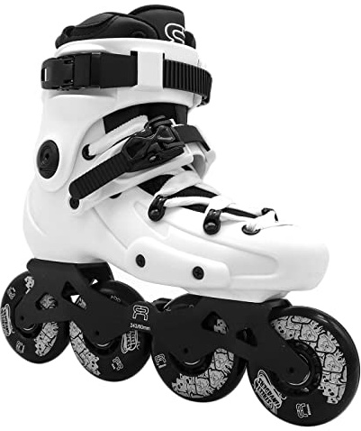 FR Skates FR1 White 80 2019 Inline Skates for Freeride, Slalom, City Skating. Popular French Brand (M US 10 / EU43)