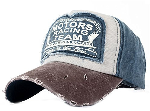 YULOONG Classic Baseball Cap 100% Baumwolle Vintage Washed Denim Dad Hat Verstellbare Größe für Männer Frauen Unisex (Braun A)