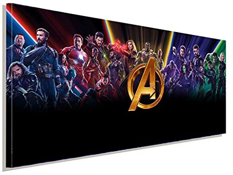 AK ART Avenger Marvel Leinwandbild Kunstdruck Wandbild Wanddeko Panorama TOP XXL (100 x 50 cm)