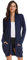 GRACE KARIN Damen Strickjacke Langarm Offene Strickmantel Lang Casual High Stretchy Cardigan mit Taschen 3XL Navy Blau