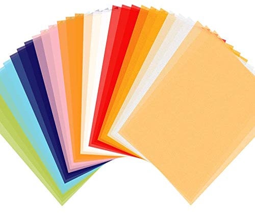 Transparentpapier Bunt, Shynek 50 Blätter Pergamentpapier 10 Farben 8.5 x 11 Pauspapier zum Bedrucken, DIY Basteln, Scrapbooking, Verpackung, Kartengestaltung.