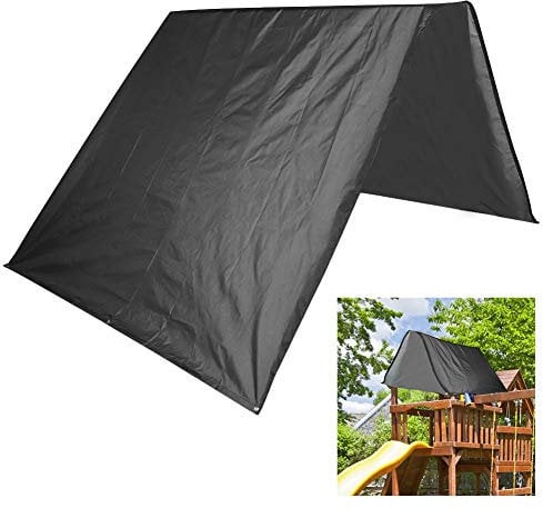 MAGT Markise Sonnenschutz, 132x226cm Sonnensegel 190T Polyester Taft Sonnenschutz Markise Baldachin für Garten Innenhof Balkon Terrasse(Schwarz)