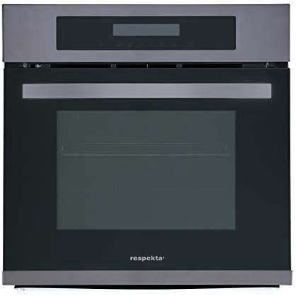respekta Backofenset Black Steel autark mit Glaskeramikkochfeld 59 cm DIGISET8BS4295i