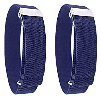 CHENGZI 1 Paar elastische verstellbare Armstulpen für Herren, Hemd, Strumpfband, Ärmelhalter, Breite 2,4 cm, blau, Einheitsgröße
