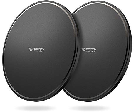 THREEKEY 2 Pack Wireless Charger,10W Qi-Certified Wireless Charging Pad Compatible with iPhone 16/15/14 Pro/14 Plus/14 Pro Max/13/12/11/XS/8/Samsung Galaxy S21/S20/S10/S9/S8(No Adapter)