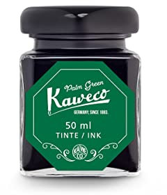 Kaweco Tinta en vaso de color verde palma, soluble en agua, vegana, 50 ml, 10002193
