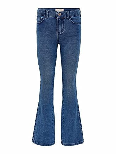 ONLY Mädchen Konroyal Life Reg Flared Pim504 Noos Jeans, Medium Blue Denim, 146 EU