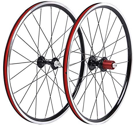 QHY Felgen BMX Fahrrad Laufradsatz 20 Doppelwandige 451er Felge 24h Schwarz 8-10 Geschwindigkeit QR Kassette Nabe Stahlspeichen Vorder- Und Hinterrad