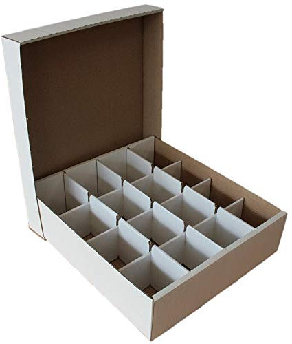 collect-it Riesen Deck-Box - Aufbewahrung (weiß) mit 16 Fächern für TCGs Hüllen und Beschriftungsetiketten