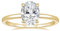 EAMTI Bague de fiançailles en argent sterling 925 3 carats avec solitaire ovale en oxyde de zirconium CZ pour femme Taille 3-11, Argent sterling, Zircone cubique