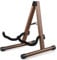 PlutuX Support de Guitare en Bois | Stand A Pliable Universel pour Guitare Acoustique | Electrique | Classique | Basse et Ukulélé | Porte Guitare Portable Support en Bois Dur Naturel Marron Foncé
