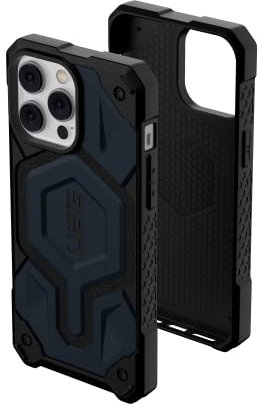 URBAN ARMOR GEAR UAG Designed for iPhone 14 Pro Max Case Blue Mallard 6.7 Monarch Pro Build-in Magnet Compatible with MagSafe Charging Rugged Shockproof Dropproof Premium Protective Cover