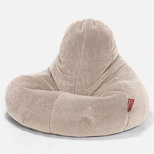 Lounge Pug - Gaming Sitzsack Sessel - Teddy Kunstfell Nerzfarben - Ultra LUX - Sitzsack Sessel