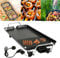 1500W Large Electric Health Food Grill Teppanyaki Grill with 5 Temperature Control for Kitchen Dinner Party Camping Festival Cooking, Smokeless BBQ Hot Plate Barbecue - 48x27x8cm
