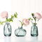 KMERCE 3 Pezzi Vaso da fiori in vetro verde, Piccolo Vaso trasparente Per Decor, Minimalista decorazione per Matrimonio, Cena Tavolo Partito Soggiorno Ufficio,regalo festa della mamma, battesimo